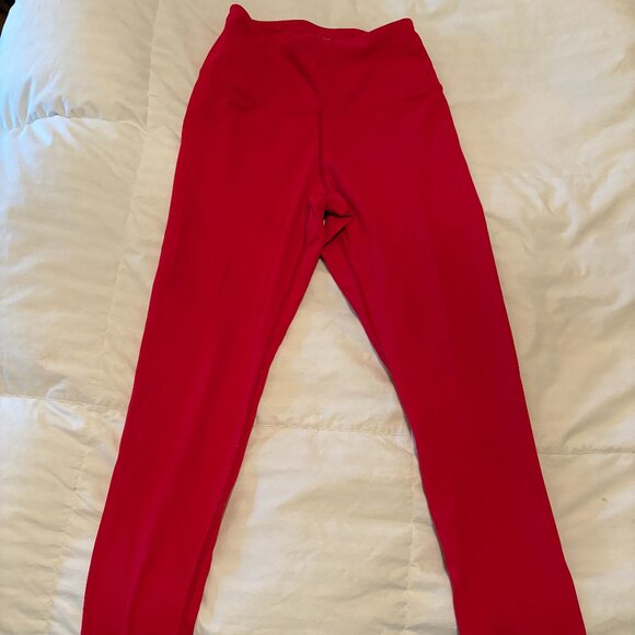 Bright Red Exercise Leggings - Picture 1 of 1
